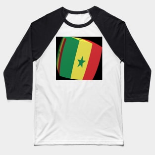 Senegal Flag cubed. Baseball T-Shirt